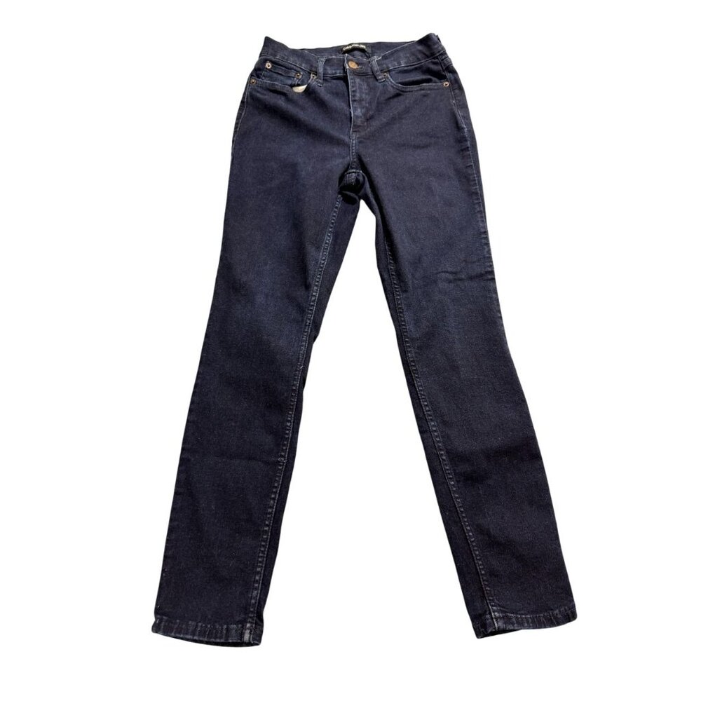 Calvin Klein Jeans Women's Skinny Jeans Denim Dark Wash Flat Front Blue Size 8